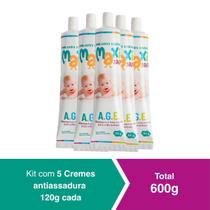 Kit 5 Creme Pomada Antiassadura Vitamia A.E com Óleo de Girassol A.G.E 600g Maxi Baby Kit 5 Creme Pomada Antiassadura Vitamia A.E com Óleo de Girassol A.G.E 600g Maxi Baby