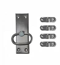 Kit 5 Cremona Inox + 5 Vara Cremona Zincada Maciça 1,2m