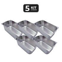Kit 5 cuba com alca 1/1 gn 200 para buffet