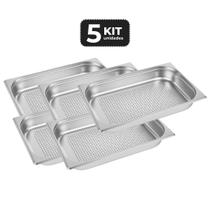 Kit 5 cuba perfurada inox 1/1 gn 65 para buffet Kit 5 cuba perfurada inox 1/1 gn 65 para buffet