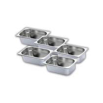 Kit 5 cuba sem alca inox 1/4 gn 65 para buffet Kit 5 cuba sem alca inox 1/4 gn 65 para buffet