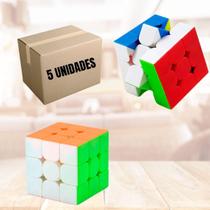 Kit 5 Cubo Mágico Profissional 3X3 Magic Cube Rápido