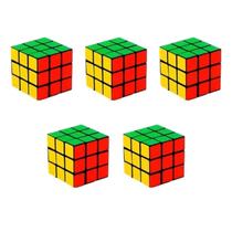 Kit 5 Cubos Mágico Interativo 3x3 Clássico Dia das Crianças
