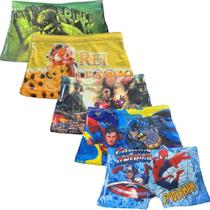 Kit 5 Cueca Box Boxer Fristyle Em Microfibra Personagens Menino Infantil