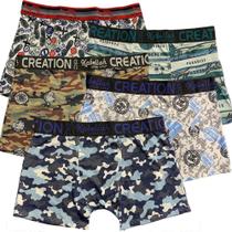 Kit 5 Cueca Boxer Fristyle Em Romantic Estampas Adulto