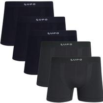 Kit 5 Cueca Boxer Masculina Micromodal Lupo Original