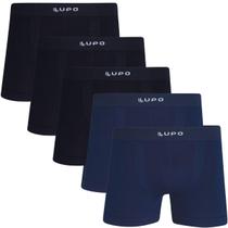 Kit 5 Cueca Boxer Masculina Micromodal Lupo Original