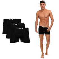 Kit 5 Cueca Boxer Microfibra Polo Star Preta - V1