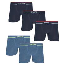 Kit 5 Cueca Boxer Microfibra Sem Costura Texturizada 733 Lupo - Conforto e Alta Durabilidade Kit 5 Cueca Boxer Microfibra Sem Costura Texturizada 733 Lupo - Conforto e Alta Durabilidade