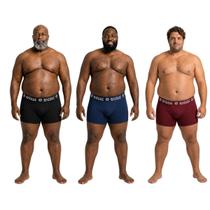 Kit 5 cueca boxer plus size microfibra extra grande reforçada Kit 5 cueca boxer plus size microfibra extra grande reforçada