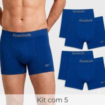 Kit 5 Cueca Boxer Reebok Poliamida Respirável Sem Costura Cor:MarinhoTamanho:GG(48-50) Kit 5 Cueca Boxer Reebok Poliamida Respirável Sem Costura Cor:MarinhoTamanho:GG(48-50)