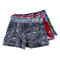 Kit 5 Cueca Infantil Box Menino Microfibra Estampada Com Cós Largo Empório Da Roupa
