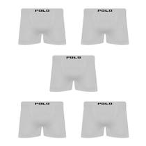 Kit 5 Cueca Polo Star Boxer Box Masculina Branco Kit 5 Cueca Polo Star Boxer Box Masculina Branco