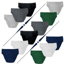 Kit 5 Cuecas Adulto Slip Tradicional 100% Algodão Masculino Cores Variadas Kit 5 Cuecas Adulto Slip Tradicional 100% Algodão Masculino Cores Variadas