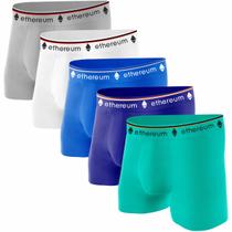 Kit 5 Cuecas Box Boxer Masculinas Cueca Boxer Microfibra Adulto CORES VARIADAS