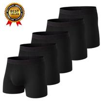 Kit 5 cuecas box boxer masculinas microfibra alta performance forro algodão Kit 5 cuecas box boxer masculinas microfibra alta performance forro algodão