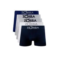 Kit 5 Cuecas Boxer Algodão Sem Costura Zorba - Cor Sortida