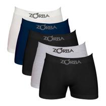 Kit 5 Cuecas Boxer Algodão Sem Costura Zorba