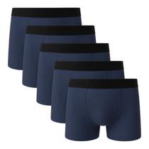 Kit 5 Cuecas Boxer Basic Lisa Algodão Masculina Sortido