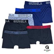 Kit 5 Cuecas Boxer Box Adulto Microfibra Cueca Com Forro 100% Algodão Kit 5 Cuecas Boxer Box Adulto Microfibra Cueca Com Forro 100% Algodão