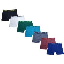 Kit 5 Cuecas Boxer Box Infantil Juvenil Masculino Microfibra Confortável