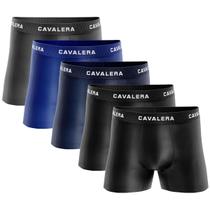 Kit 5 Cuecas Boxer Cavalera Masculina Sem Costura Poliamida Original Conforto