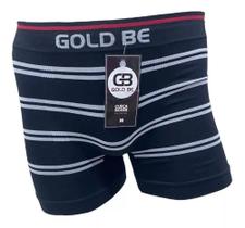 Kit 5 Cuecas Boxer Gold Be Sem Costura Conforto e Estilo Microfibra