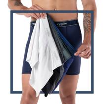 Kit 5 Cuecas boxer Longleg Anti Assadura Esporte Respiravel Comforto