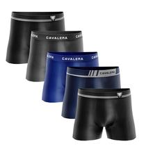 Kit 5 Cuecas Boxer Masculina Cavalera Sem Costura Poliamida Kit 5 Cuecas Boxer Masculina Cavalera Sem Costura Poliamida