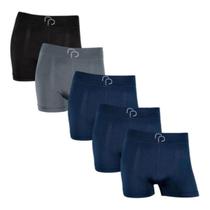 Kit 5 Cuecas Boxer Masculina RP Microfibra Original Sem Costura