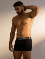 Kit 5 Cuecas Boxer Masculinas Corte 'A' Antienrolamento Poliéster Elastano