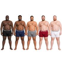 Kit 5 Cuecas Boxer Plus Size Algodão Masculino Extra Grande Baruuc