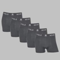 Kit 5 Cuecas Boxer Polo Wear Masculino Original Premium Lisa