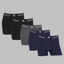Kit 5 Cuecas Boxer Polo Wear Microfibra Sem Costura Premium
