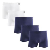 Kit 5 Cuecas Boxer Zee Rucci Masculina Microfibra Poliamida