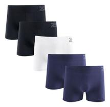 Kit 5 Cuecas Boxer Zee Rucci Masculina Microfibra Poliamida