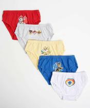 Kit 5 Cuecas Infantil Patrulha Canina Nickelodeon Tam -28322