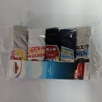 Kit 5 cuecas info disney cars 02 mescla, branco, az escuro, cinza, preto tam gg basic +