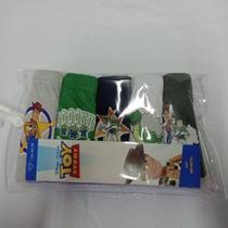 Kit 5 cuecas info disney toy story cinza, verde, marinho, branco, chumbo tam m basic +