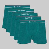 Kit 5 Cuecas Lupo Boxer Fio Texturizado a Ar 00733