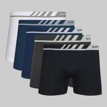 Kit 5 Cuecas Lupo Boxer Microfibra Sortidas 00671
