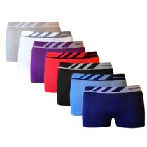 Kit 5 Cuecas Plus Size Boxer Sem Costura Masculina e 3 Meias Kit 5 Cuecas Plus Size Boxer Sem Costura Masculina e 3 Meias