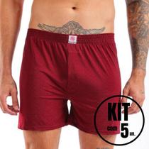 Kit 5 Cuecas Samba Canção Shorts Algodão Pijama De Dormir Conforto Premium do P ao GG - Luega Moda Intima