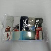 Kit 5 Cuecas Slip Infantil Disney Cars Multicolorido Novo Céu Confortável