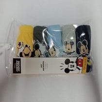 Kit 5 Cuecas Slip Infantil Disney Mickey Novo Céu Confortável