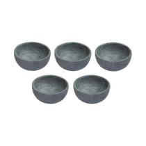 Kit 5 Cumbuca Pedra Sabão Tigela Bowl Para Caldo Sopa 150ml