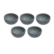 Kit 5 Cumbuca Pedra Sabão Tigela Bowl Para Caldo Sopa 150ml Kit 5 Cumbuca Pedra Sabão Tigela Bowl Para Caldo Sopa 150ml