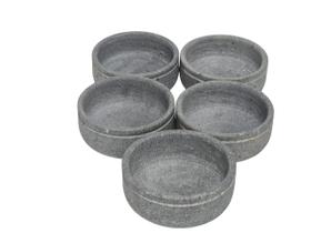 Kit 5 Cumbucas de Pedra Sabão 300ml Mantém o Calor Kit 5 Cumbucas de Pedra Sabão 300ml Mantém o Calor