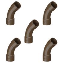 Kit 5 - Curva 45 Soldável 50mm Marrom - Tigre