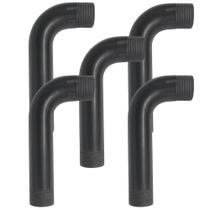 Kit 5 curva "cachimbo" preta roscavel 3/4